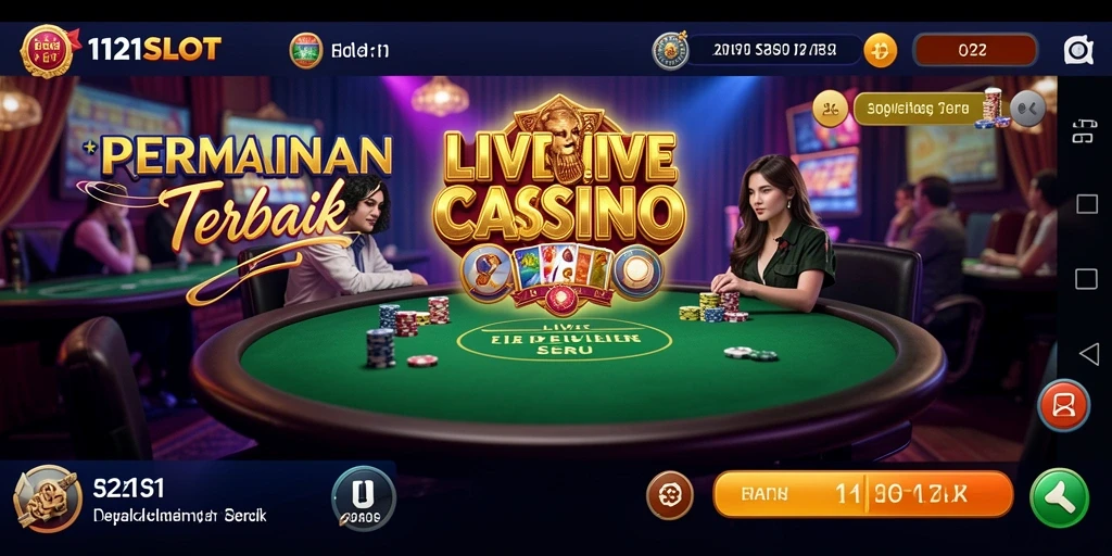 Tampilan gameplay Live Casino yang seru di 1121SLOT.