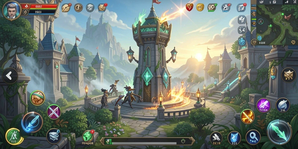 Gameplay menara pertahanan yang mendebarkan di 666I.