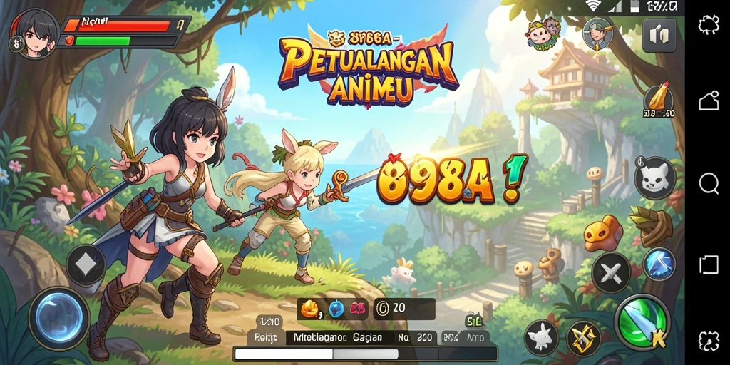 Gameplay seru dan karakter anime yang penuh warna.