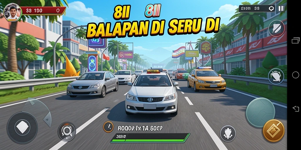 Tampilan gameplay seru dari balapan di 8II.