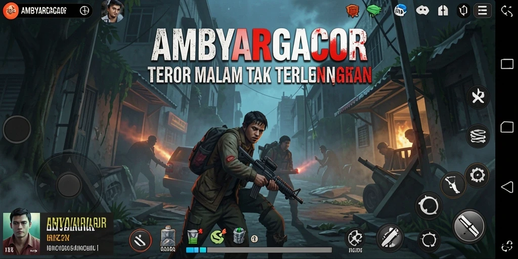 Tangkapan layar gameplay dari AMBYARGACOR yang menegangkan dan menyeramkan.