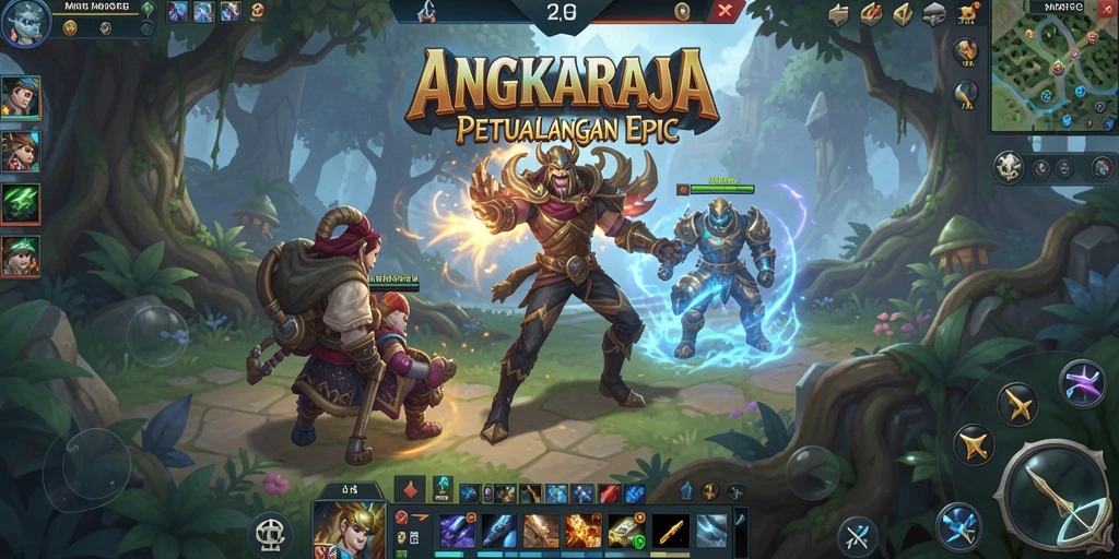Tampilan gameplay interaktif dan seru dari ANGKARAJA.