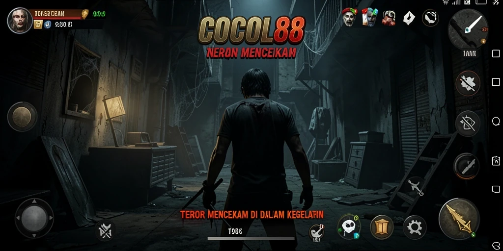 Screenshot COCOL88 menunjukkan suasana mencekam dan gameplay yang intens.