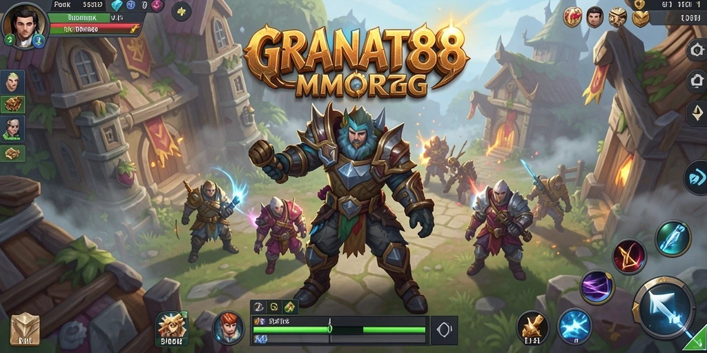 Tampilan gameplay epik di <strong>GRANAT88</strong> saat pertempuran antar pemain.