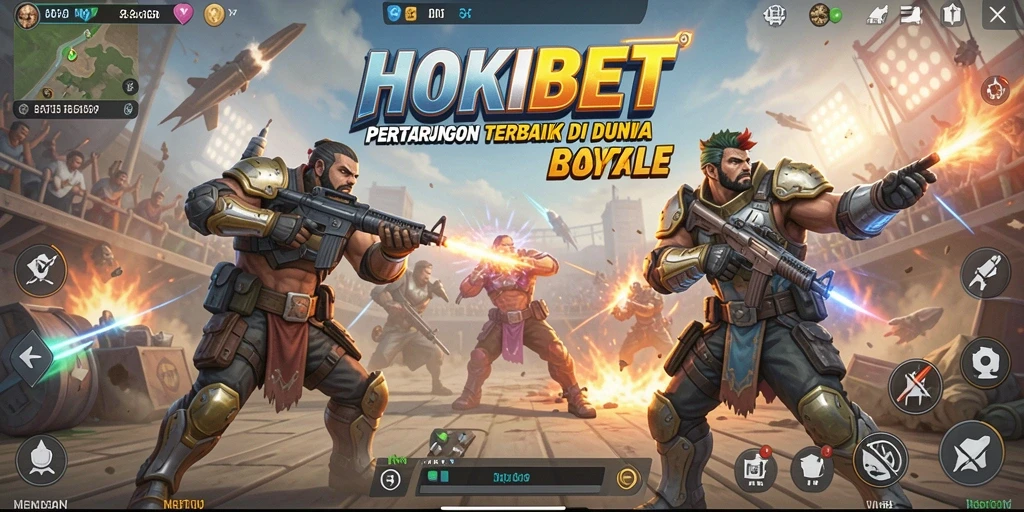 Gameplay HOKIBET yang menegangkan dalam pertempuran Battle Royale.