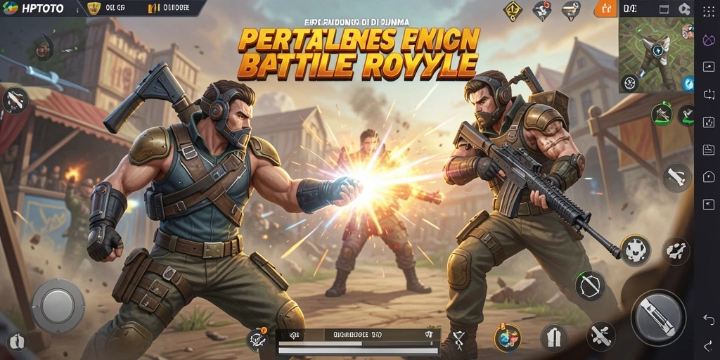 Tampilan menarik gameplay Battle Royale HPTOTO.
