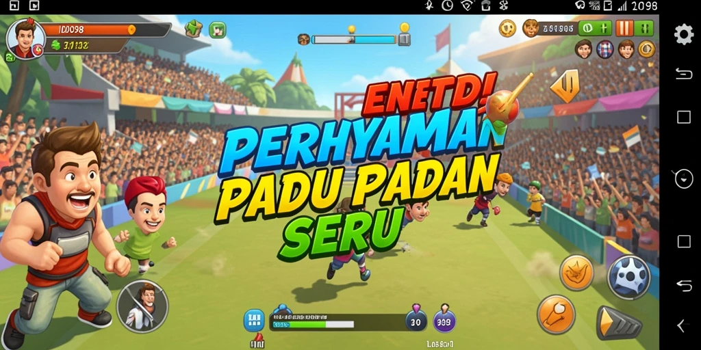 Screenshot gameplay menampilkan padu padan yang ceria dan penuh warna.