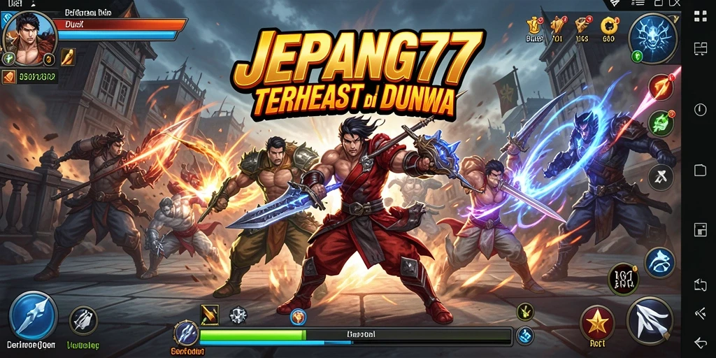 Tampilan pertarungan intens dalam JEPANG77 yang penuh aksi.