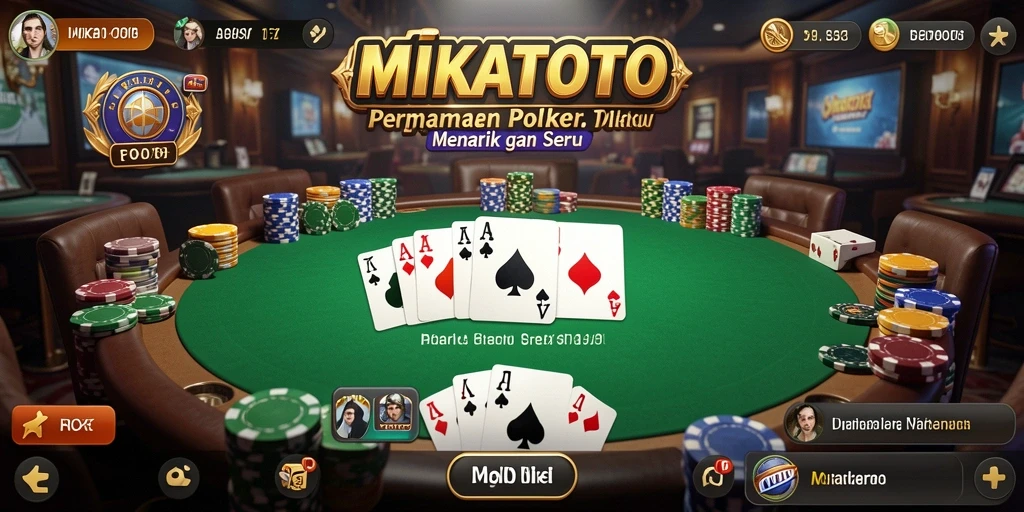 Tampilan utama MIKATOTO menampilkan gameplay seru permainan Poker.