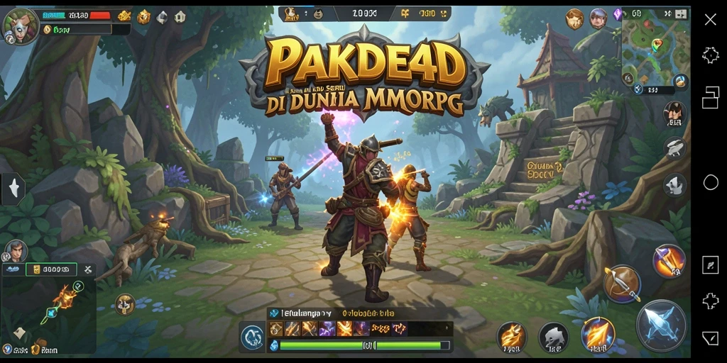 Gameplay menawan PAKDE4D dalam dunia MMORPG yang kaya.