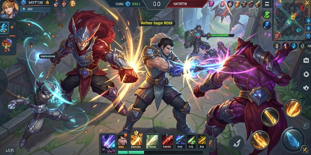 Tampilan aksi dalam gameplay SATSET138 yang menegangkan.