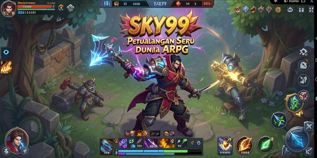 Gameplay seru dalam <strong>SKY99</strong> menampilkan aksi pertempuran epik di dunia ARPG.