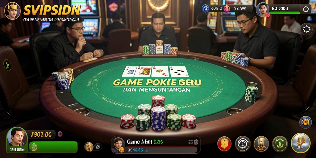 Tampilan gameplay seru dari SVIPSIDN saat bermain Poker.